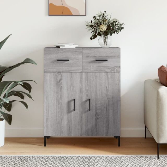 Berkfield Home Sideboard Grey Sonoma 69.5x34x90 cm Engineered Wood - image 1
