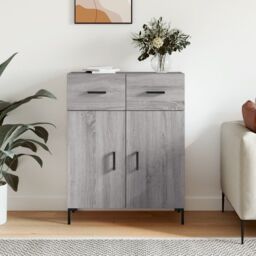 Berkfield Home Sideboard Grey Sonoma 69.5x34x90 cm Engineered Wood - thumbnail 1