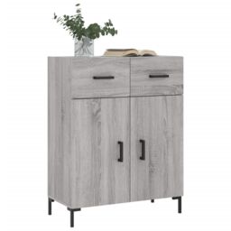 Berkfield Home Sideboard Grey Sonoma 69.5x34x90 cm Engineered Wood - thumbnail 3