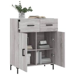 Berkfield Home Sideboard Grey Sonoma 69.5x34x90 cm Engineered Wood - thumbnail 4