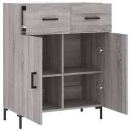Berkfield Home Sideboard Grey Sonoma 69.5x34x90 cm Engineered Wood - thumbnail 5
