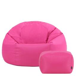 icon Classic Indoor Outdoor Bean Bag & Pouffe Navy Blue Bean Bag Chair in Pink - thumbnail 4