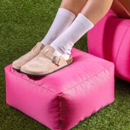 icon Classic Indoor Outdoor Bean Bag & Pouffe Navy Blue Bean Bag Chair in Pink - thumbnail 3