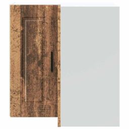 "Berkfield Home Kitchen Wall Corner Cabinet ""Porto"" Old Wood Engineered Wood in Brown" - thumbnail 4