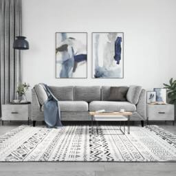 Berkfield Home Coffee Tables 2 pcs Concrete Grey 50x50x40 cm Engineered Wood - Size: 50 x 50 x 40 cm - thumbnail 2