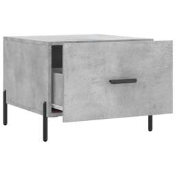 Berkfield Home Coffee Tables 2 pcs Concrete Grey 50x50x40 cm Engineered Wood - Size: 50 x 50 x 40 cm - thumbnail 7