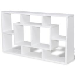 Berkfield Home Floating Wall Display Shelf 8 Compartments White - thumbnail 2