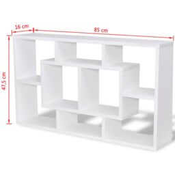 Berkfield Home Floating Wall Display Shelf 8 Compartments White - thumbnail 6