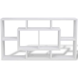 Berkfield Home Floating Wall Display Shelf 8 Compartments White - thumbnail 4