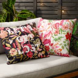 Furn Tropical Bloom Outdoor Cushion in Natural - Size: 45 cm x 45 cm - thumbnail 6