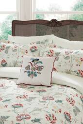 V & A 'Palampore Trail' Cotton Percale Duvet Cover Set in Duck Egg Blue - Size: Super King - thumbnail 2