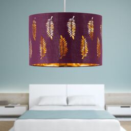 First Choice Lighting Fern - Burgundy Cut Out 30cm Pendant Lightshade - thumbnail 4