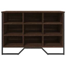 Berkfield Home Shoe Cabinet Brown Oak 90x38x61.5 cm Engineered Wood - thumbnail 4
