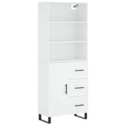 Berkfield Home Highboard White 69.5x34x180 cm Engineered Wood - thumbnail 3