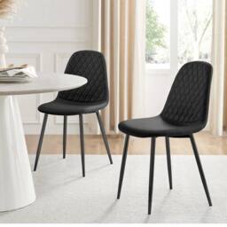 KOSY KOALA Dining Table Set & 4 Faux Leather Chairs Kitchen Dining Furniture in Brown - thumbnail 5