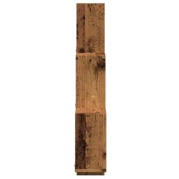 Berkfield Home Wall Cube Shelf Old Wood 78x15x93 cm Engineered Wood in Brown - Size: 78 x 15 x 93 cm - thumbnail 5