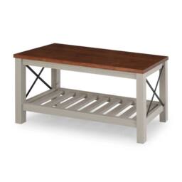 FORGEVIO Cottage Bench Grey Painted Pine Wooden Seat Slatted Storage Shelf - thumbnail 4