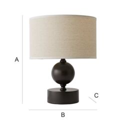 ValueLights Anthony Candlestick Table Lamp with Natural Linen Drum Lamp Shade in Brown - thumbnail 7