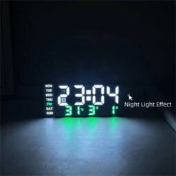 KORVIXA Multifunctional Electronic Clock Dual Alarm in Black - Size: 100 cm - thumbnail 3