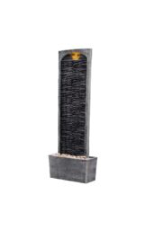 Teamson Home Large Outdoor Straight Water Feature, Modern Waterfall Effect with LED Lights, Grey - thumbnail 6