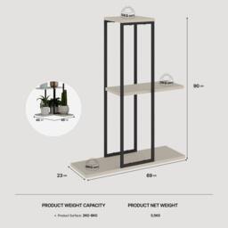 Decortie Vetra' Modern Shelf Shelving Unit Display Stand in Green - Size: 1 Pack - thumbnail 4