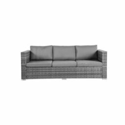 Leaper 3-Piece Grey Corner Sofa Garden Rattan Set - thumbnail 2