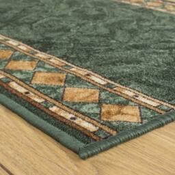 runrug Hallway Runner Rug - Non-Slip, Hardwearing, 5.4mm - 'Cheops' in Green - Size: 100 cm x 360 cm - thumbnail 4