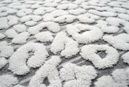 Allure Bath Fashions Luxury Jacquard Leopard Bath Towel in Grey - Size: Bath Sheet - thumbnail 2