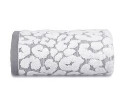 Allure Bath Fashions Luxury Jacquard Leopard Bath Towel in Grey - Size: Bath Sheet - thumbnail 1