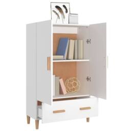 Berkfield Home Highboard White 70x31x115 cm Engineered Wood - Size: 70 x 31 x 115 cm - thumbnail 4