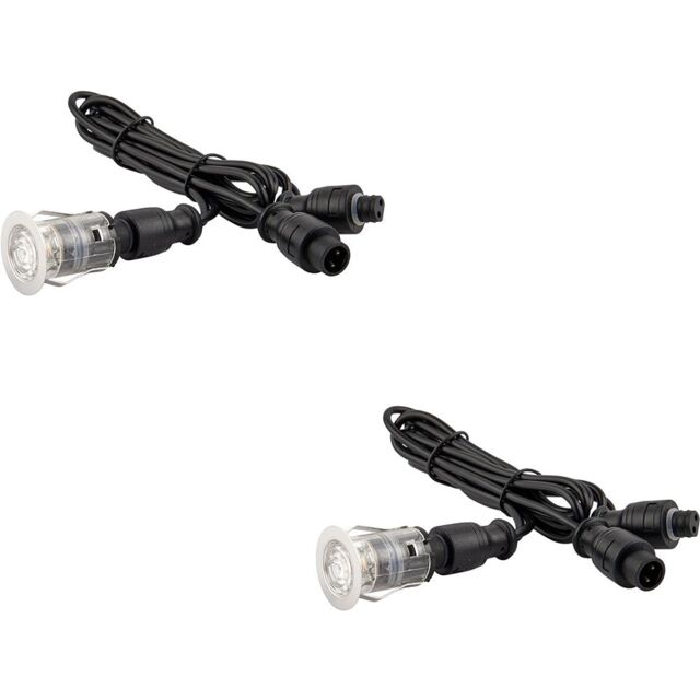 Loops 2 PACK Single Recessed 25mm Decking Light Module - 0.75W CCT LED - Steel in Metallics - image 1