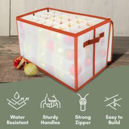 Pelle & Sol 112 Ornaments Christmas Bauble's Storage Box with Dividers - thumbnail 4