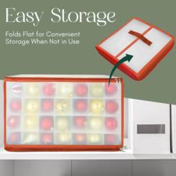 Pelle & Sol 112 Ornaments Christmas Bauble's Storage Box with Dividers - thumbnail 7