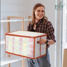 Pelle & Sol 112 Ornaments Christmas Bauble's Storage Box with Dividers - thumbnail 2