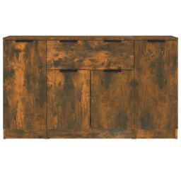 Berkfield Home Sideboards 3 pcs Smoked Oak Engineered Wood in Brown - thumbnail 5