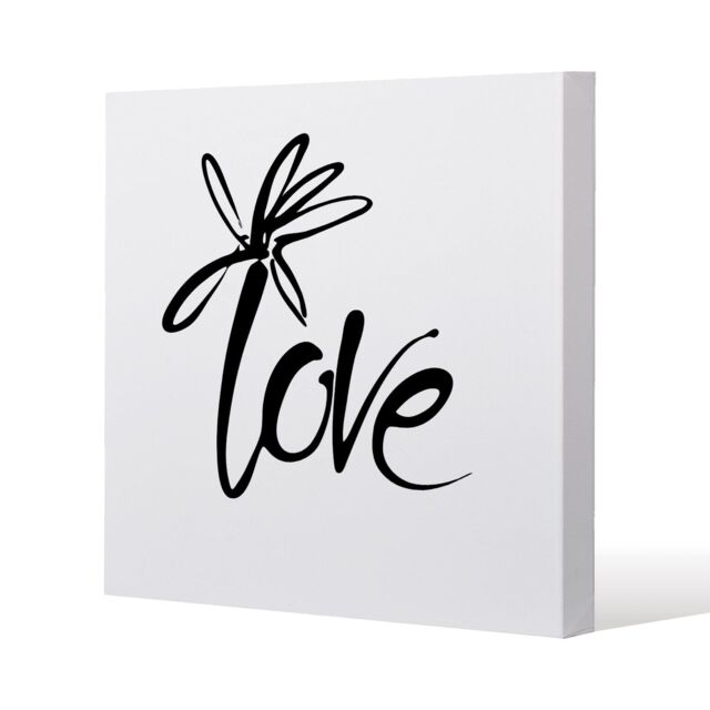 Benjamin Tate Design Love Type (Canvas Print) / 114 x 114 x 4cm in Natural - Size: 114 x 114 x 4 cm - image 1