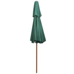 Berkfield Home Double Decker Parasol 270x270 cm Wooden Pole Green - thumbnail 4