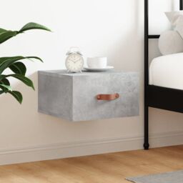 Berkfield Home Wall-mounted Bedside Cabinet Concrete Grey 35x35x20 cm - Size: 35 x 35 x 20 cm