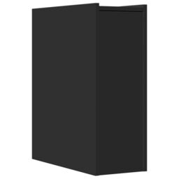 Berkfield Home Narrow Bathroom Cupboard with Wheels Black Engineered Wood - thumbnail 6