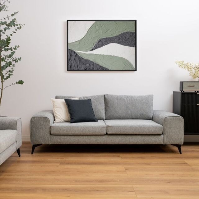 Abakus Direct Venice 3 Seater Sofa with Deep Seats & Extra-wide Padded Arms Available in Grey - image 1