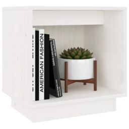 Berkfield Home Bedside Cabinet White 40x30x40 cm Solid Wood Pine - Size: 40 x 30 x 40 cm - thumbnail 3