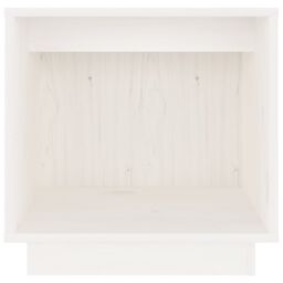 Berkfield Home Bedside Cabinet White 40x30x40 cm Solid Wood Pine - Size: 40 x 30 x 40 cm - thumbnail 4