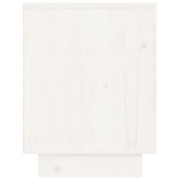 Berkfield Home Bedside Cabinet White 40x30x40 cm Solid Wood Pine - Size: 40 x 30 x 40 cm - thumbnail 5