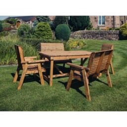 Churnet Valley Garden Furniture Ltd Valley Set 2XC 2XB Set - Min. Assembly Required - Set of Cushions Inc in Brown - thumbnail 9