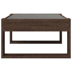 Berkfield Home Coffee Table with Infinity LED Brown Oak 70x53x30 cm - Size: 70 x 53 x 30 cm - thumbnail 7