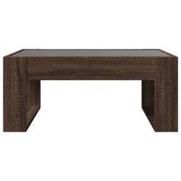 Berkfield Home Coffee Table with Infinity LED Brown Oak 70x53x30 cm - Size: 70 x 53 x 30 cm - thumbnail 6