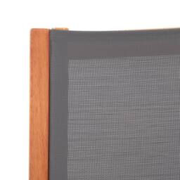 Berkfield Home Durable Garden Chair with Footrest Grey Solid Eucalyptus Wood and - thumbnail 7