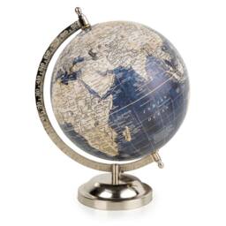 Madison & Mayfair Vintage Navy Blue World Globe - thumbnail 2