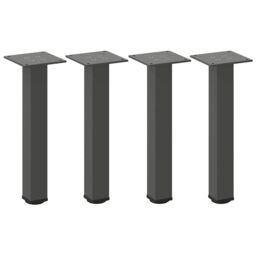 Berkfield Home Coffee Table Legs 4 pcs Anthracite 30-32 cm Steel in Black - thumbnail 2