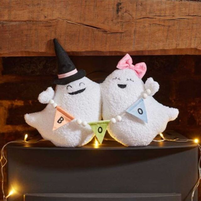 Garden Greatness Cute Halloween Love Boos Plush Ghosts in White - Size: 1 Pack - image 1